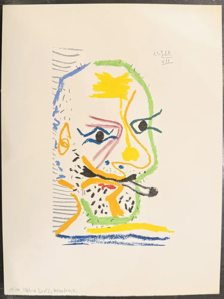 Lithograph Picasso - Le goût du bonheur. Trois carnets d`atelier. 1970.
