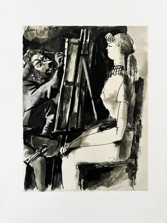Lithograph Picasso - Le Peintre et son Modèle I