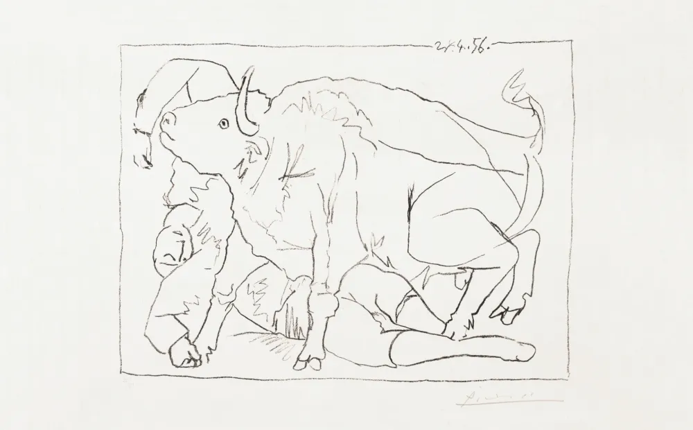 Lithograph Picasso - Le Torero blessé