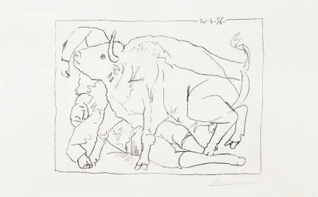 Lithograph Picasso - Le Torero blessé