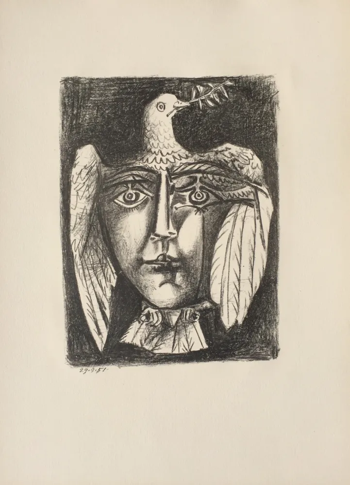 Lithograph Picasso - Le Visage de la Paix (B. 687)