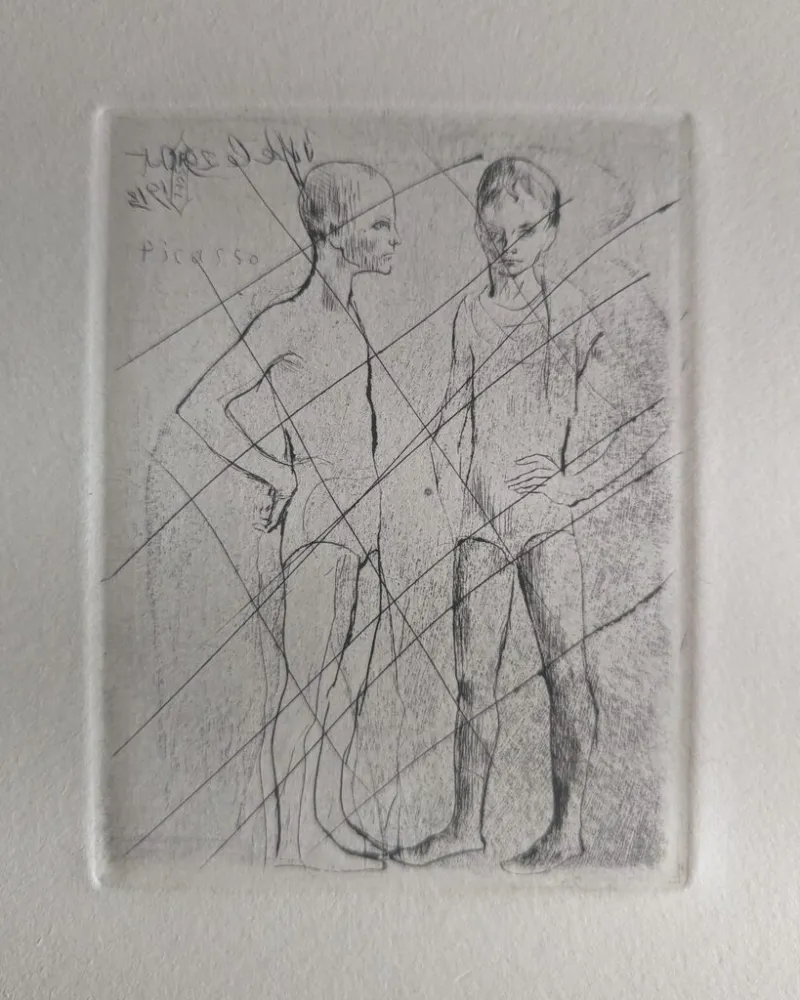 Drypoint Picasso - Les deux saltimbanques