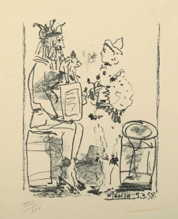 Lithograph Picasso - Les Saltimbanques, from Souvenirs d'un collectionneur (B. 855; M. 285)