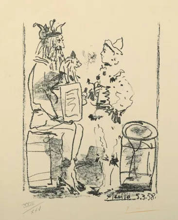 Lithograph Picasso - Les Saltimbanques, from Souvenirs d'un collectionneur (B. 855; M. 285)