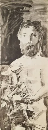 Pochoir Picasso - L'homme au mouton