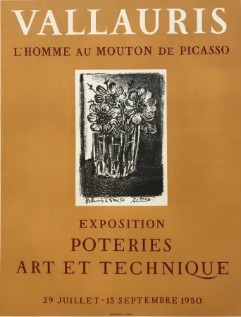 Lithograph Picasso - L'Homme au Mouton de Picasso - Vallauris