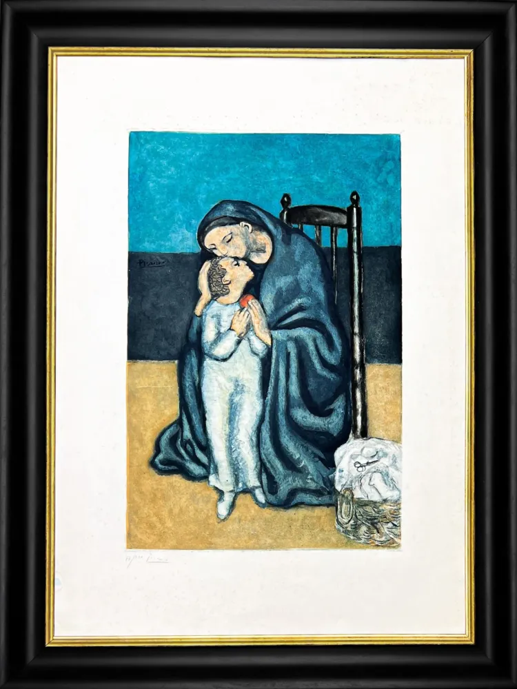 Etching And Aquatint Picasso - Maternité
