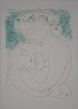 Lithograph Picasso - Maternité, grand modèle