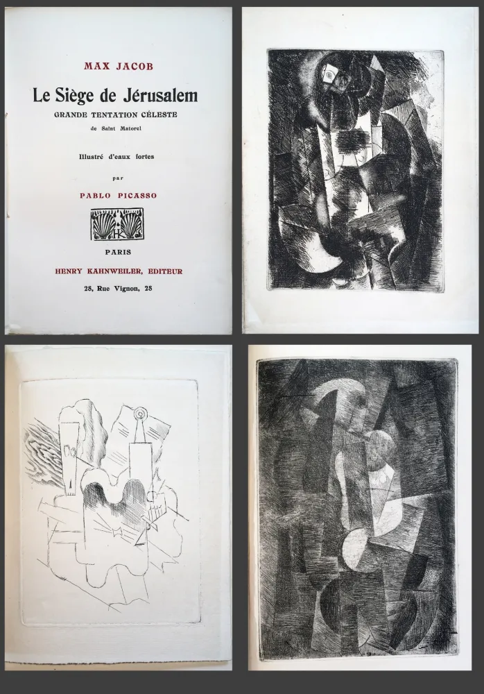Illustrated Book Picasso - Max Jacob. LE SIÈGE DE JÉRUSALEM. 3 eaux-fortes cubistes de Picasso (1914).