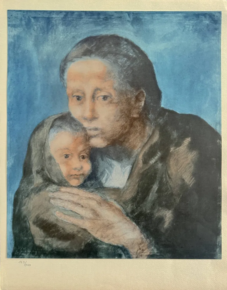 Lithograph Picasso - Motherhood