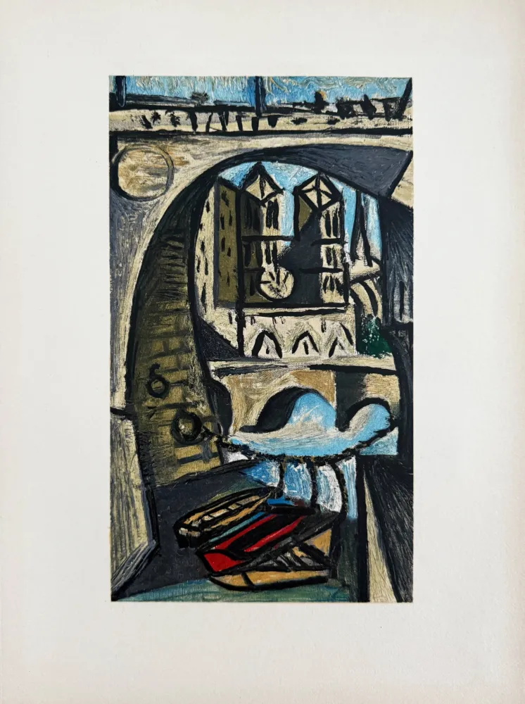 Lithograph Picasso - Notre-Dame