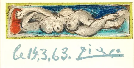 Lithograph Picasso - Nu couché