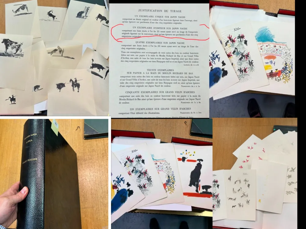 Illustrated Book Picasso - One of One /Unique- Chant Funèbre pour Ignacio Sánchez Mejías 