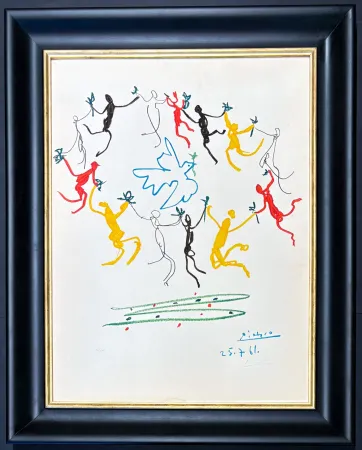 Lithograph Picasso - Pablo Picasso (1881 - 1973) - La ronde de la jeunesse - Color lithograph on Arches paper - 1961