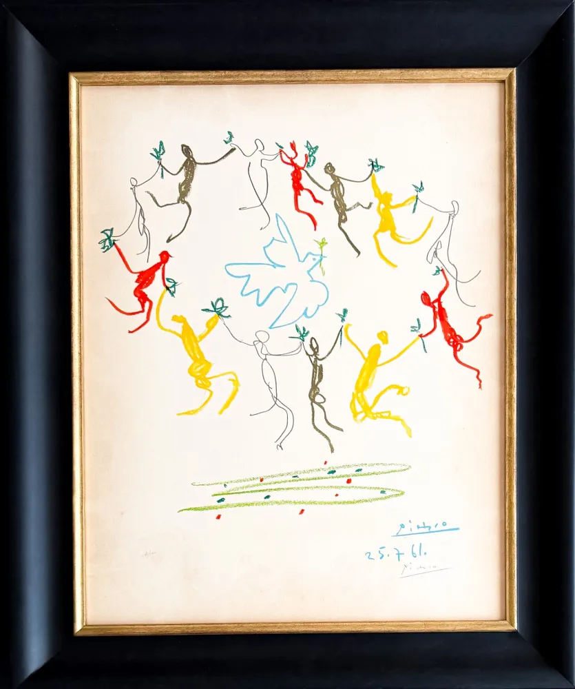 Lithograph Picasso - Pablo Picasso (1881 - 1973) - La ronde de la jeunesse - Color lithograph on Arches paper - 1961