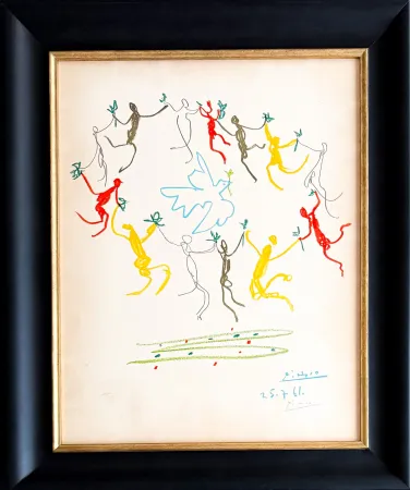 Lithograph Picasso - Pablo Picasso (1881 - 1973) - La ronde de la jeunesse - Color lithograph on Arches paper - 1961