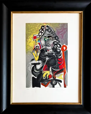 Lithograph Picasso - Pablo Picasso (1881–1973) - Le Cavalier - Color lithograph on Arches paper - 1968