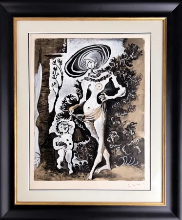 Lithograph Picasso - Pablo Picasso (1881–1973) - Venus et l'Amour voleur de miel - Color lithograph on Arches paper - 1960