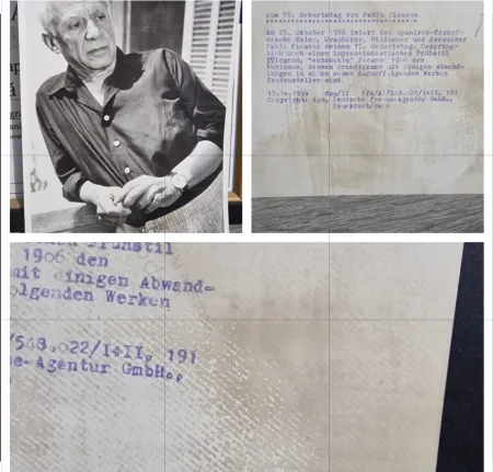 Photography Picasso - Pablo Picasso Vintage Press Photo (c.1956) – Göbel / DPA Archive, Type 1