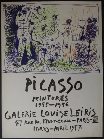 Lithograph Picasso - Peintures - Galerie Leiris 1957