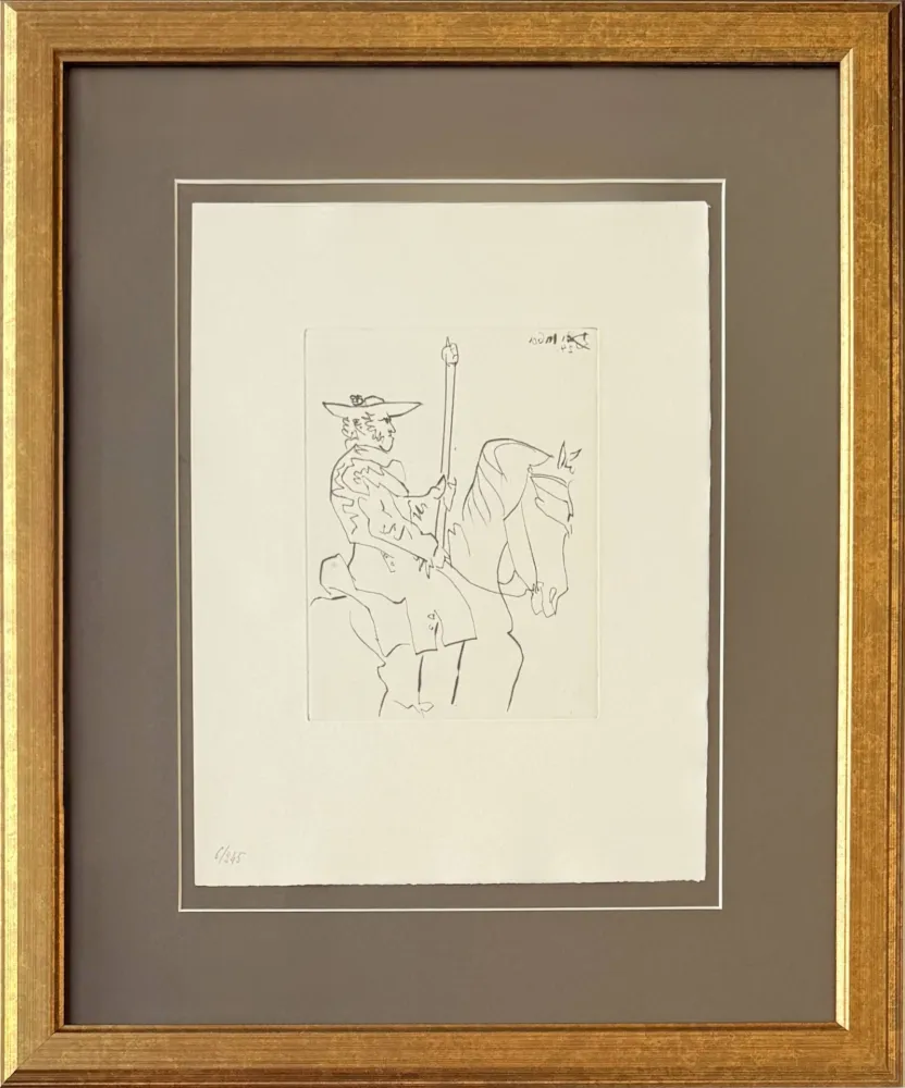 Engraving Picasso - Picador