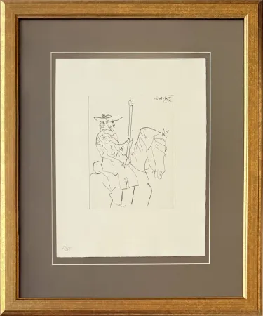 Engraving Picasso - Picador