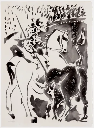 Aquatint Picasso - Picador et Taureau