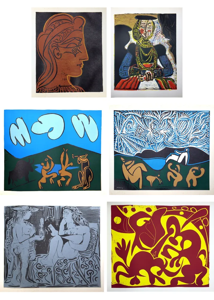 Illustrated Book Picasso - PICASSO LINOGRAVURES (Picasso Linocuts). Cercle d'Art, Paris 1962