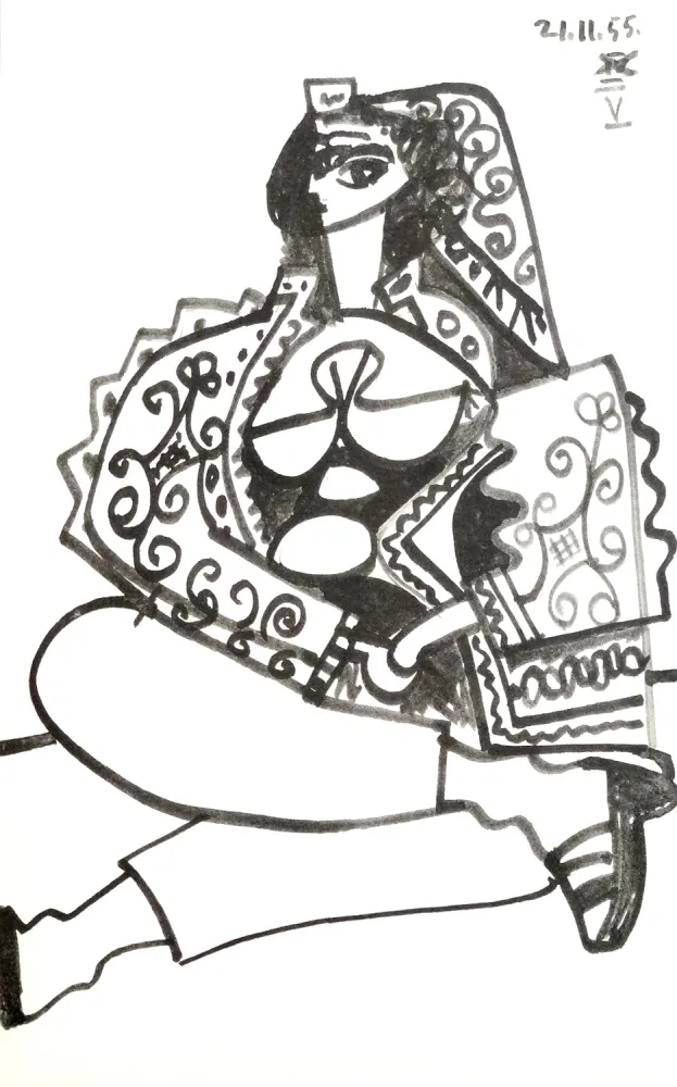 Lithograph Picasso - Portrait de femme