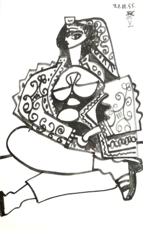 Lithograph Picasso - Portrait de femme