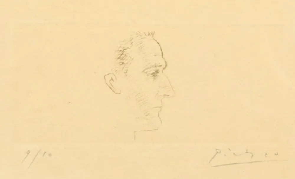 Drypoint Picasso - Portrait de Marcel Boudin