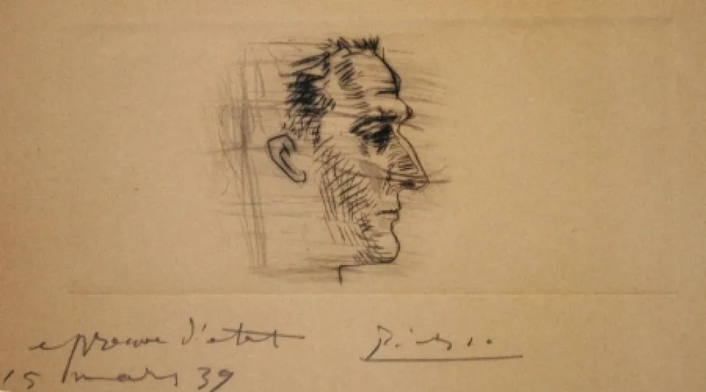 Drypoint Picasso - Portrait de Marcel Boudin