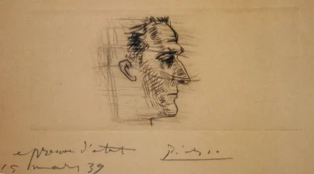 Drypoint Picasso - Portrait de Marcel Boudin