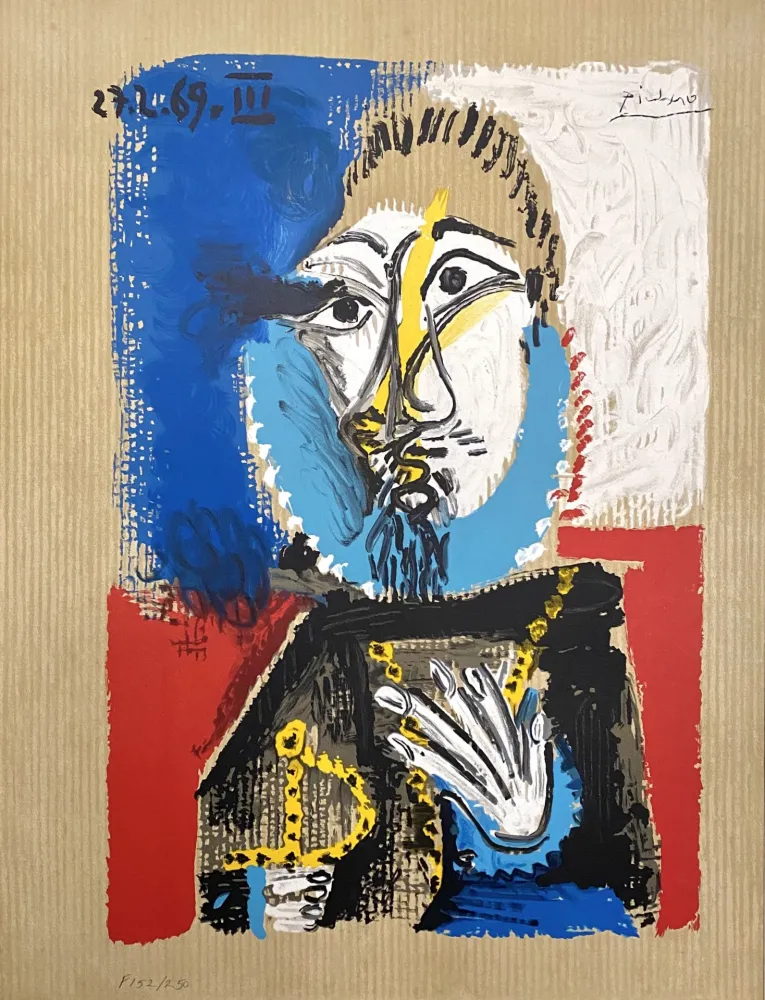 Lithograph Picasso - Portrait Imaginaires 27.3.69 III