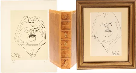 Lithograph Picasso - Portrait of Balzac (INCLUDE ORIGINAL BOOK PLUS EXTRA LITHO)
