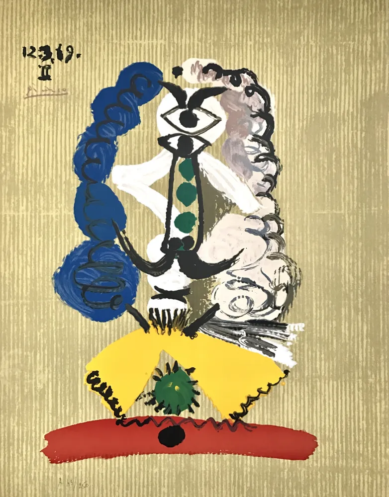 Lithograph Picasso - Portraits Imaginaires 12.3.69 II