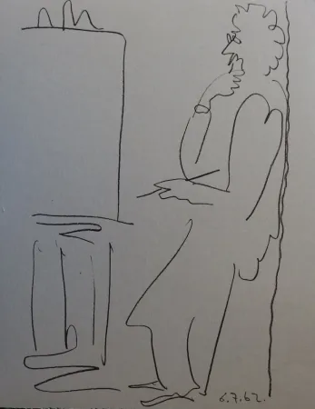 Lithograph Picasso - Regards sur Paris - The painter