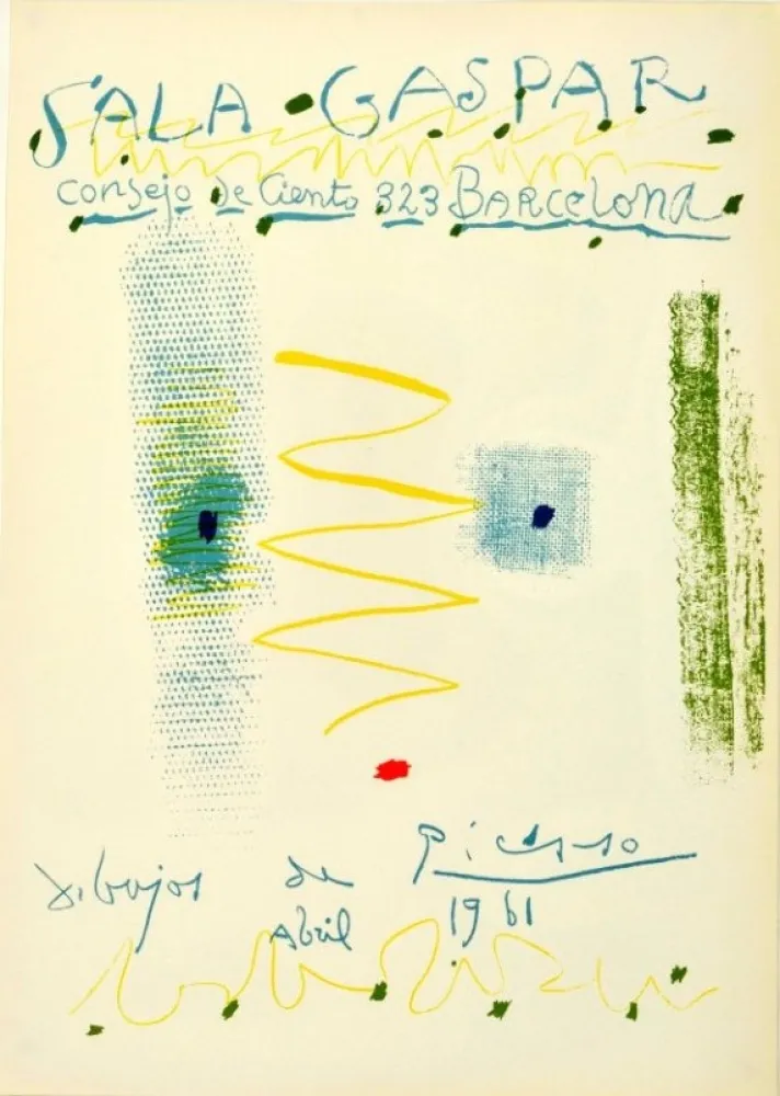 Lithograph Picasso - Sala Gaspar. Dibujos de Picasso