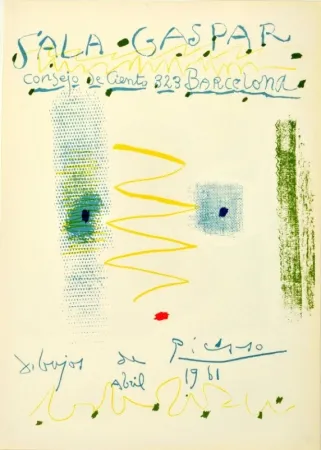 Lithograph Picasso - Sala Gaspar. Dibujos de Picasso