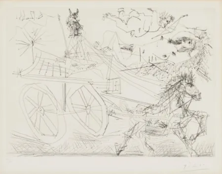 Etching Picasso - Scène mythologique