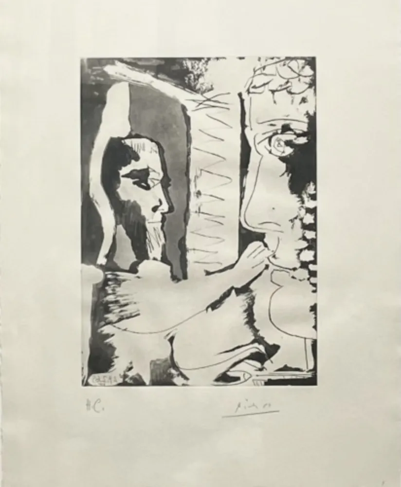 Aquatint Picasso - Sculpteur et Sculpture