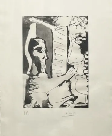 Aquatint Picasso - Sculpteur et Sculpture
