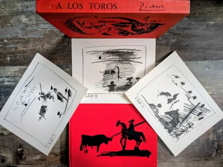 Lithograph Picasso - Set of 3 Original Lithographs by Pablo Picasso - Corrida Scenes, 1961