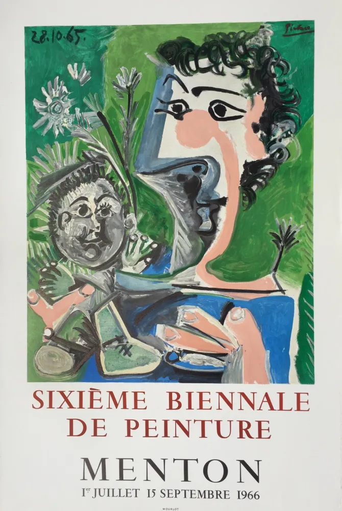 Lithograph Picasso - Sixieme Biennale de Peinture, Menton