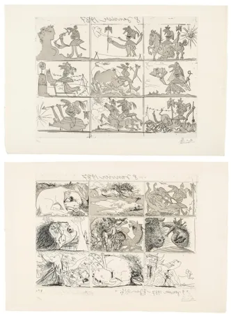 Etching And Aquatint Picasso - Sueño y mentira de Franco