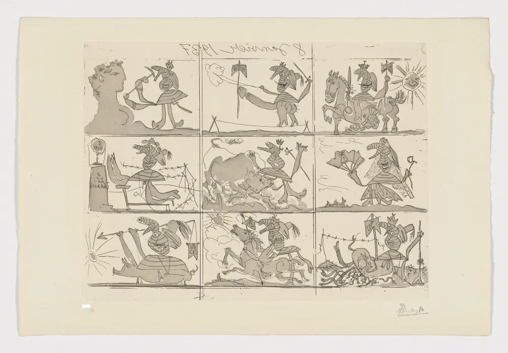 Etching And Aquatint Picasso - Sueño y mentiras de Franco