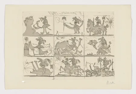 Etching And Aquatint Picasso - Sueño y mentiras de Franco