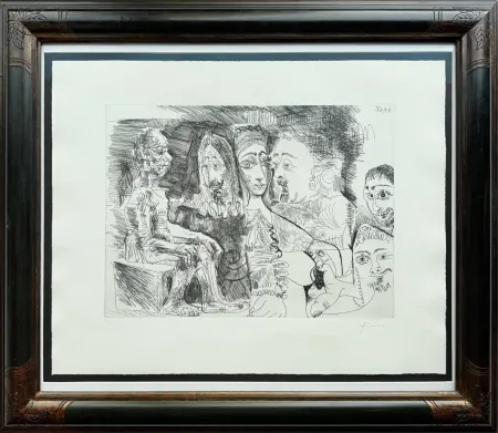 Engraving Picasso - Suite 347, 4 avril 1968, L. 17