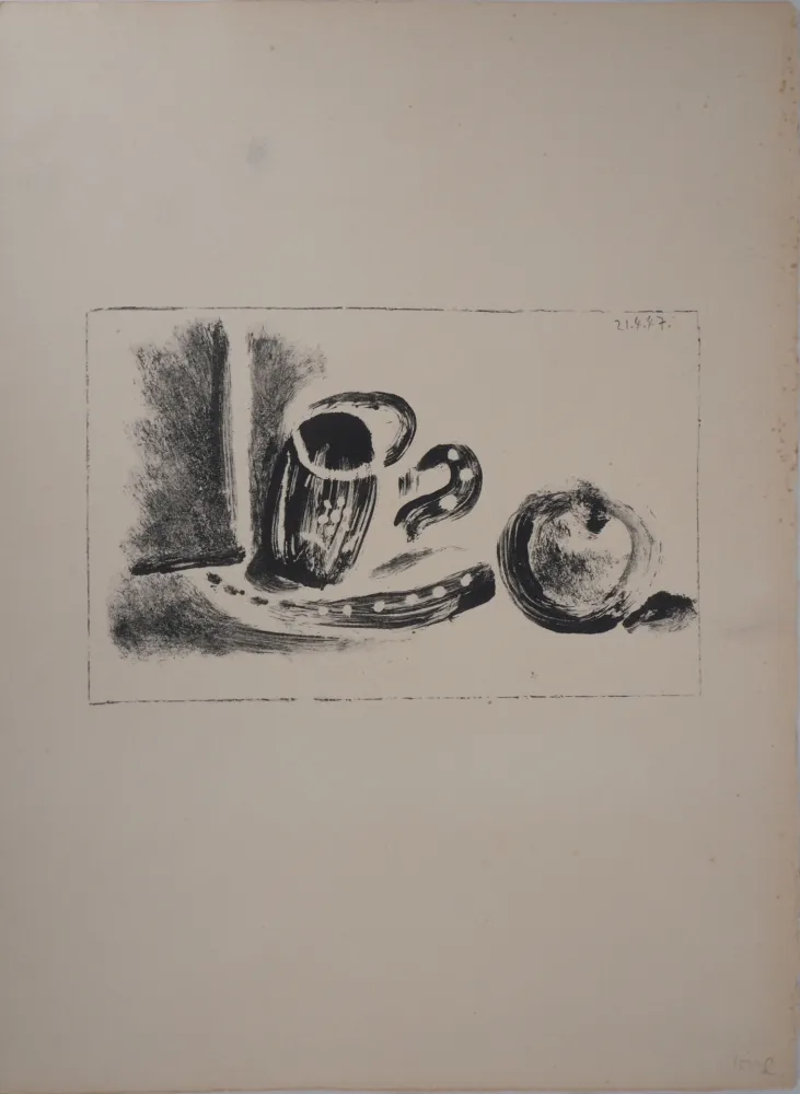 Lithograph Picasso - Tasse et pomme