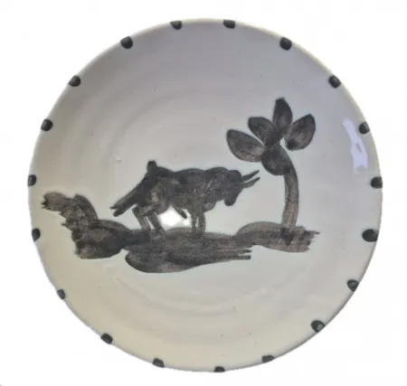 Ceramic Picasso - Taureau sous l'arbre (Bull under the Tree)